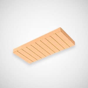 Plaqueta Ranurada Antideslizante Crema Trasero 40x20x4cm