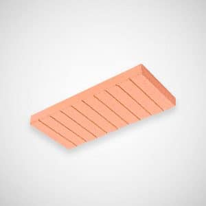 Plaqueta Ranurada Antideslizante Salmón-Trasero-50x25x5cm