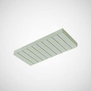 plaqueta ranurada verde 40x20x4 cm