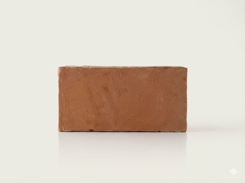 Baldosa de barro manual 12,5x25x2 cm