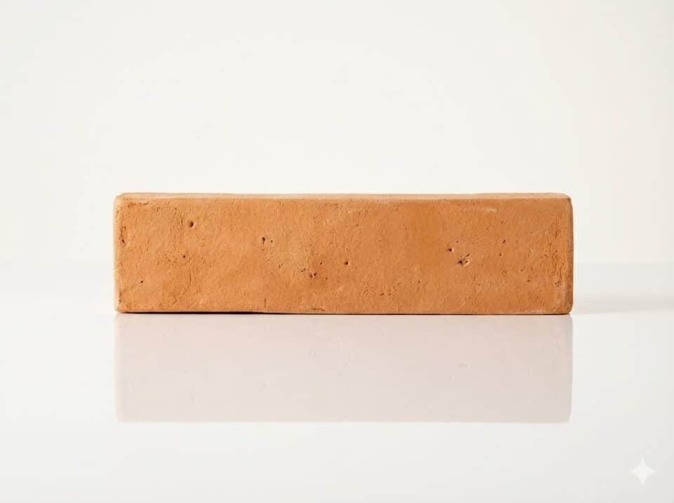 Baldosa de barro manual 7,5x30x2 cm