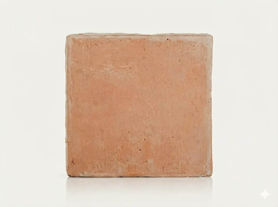 Baldosa de barro manual 25x25x2 cm