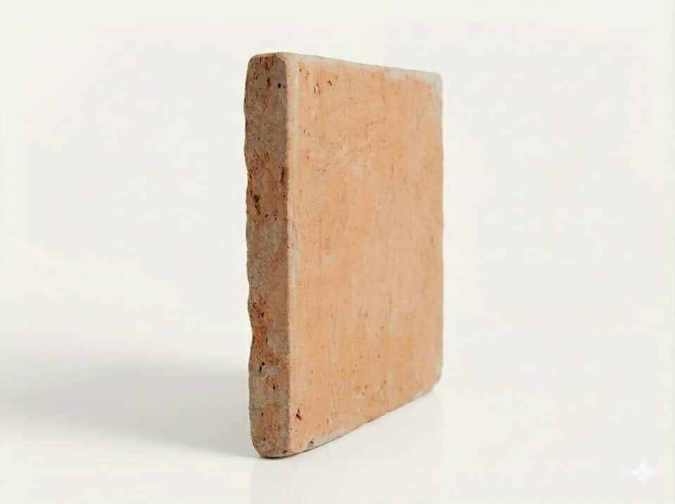 Baldosa de barro manual 15x15x1,6 cm