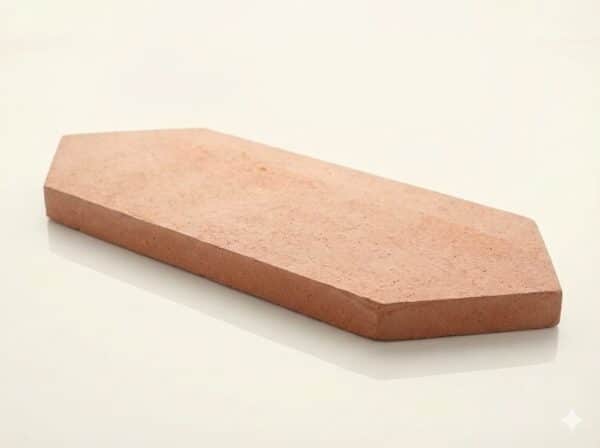 Baldosa de barro rombo 44x14x1,8 cm color arena