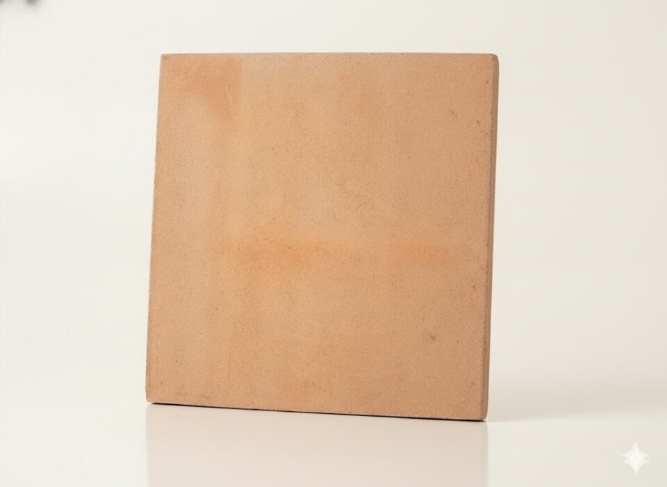 Baldosa de barro 40x40x1,8 cm color arena