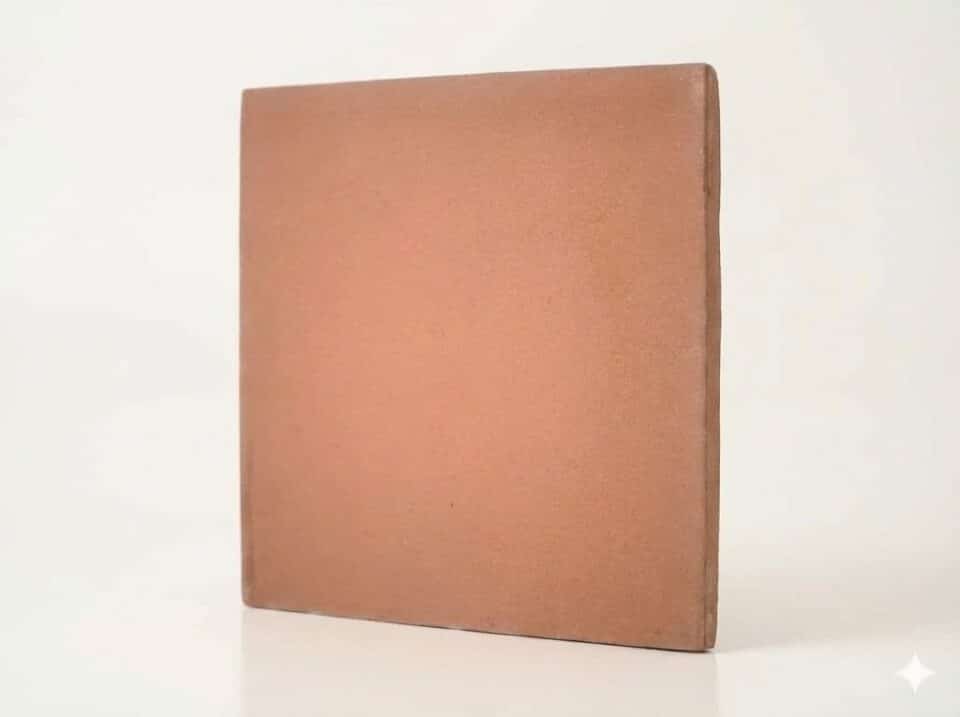 Baldosa de barro 40x40x1,8 cm color rojo