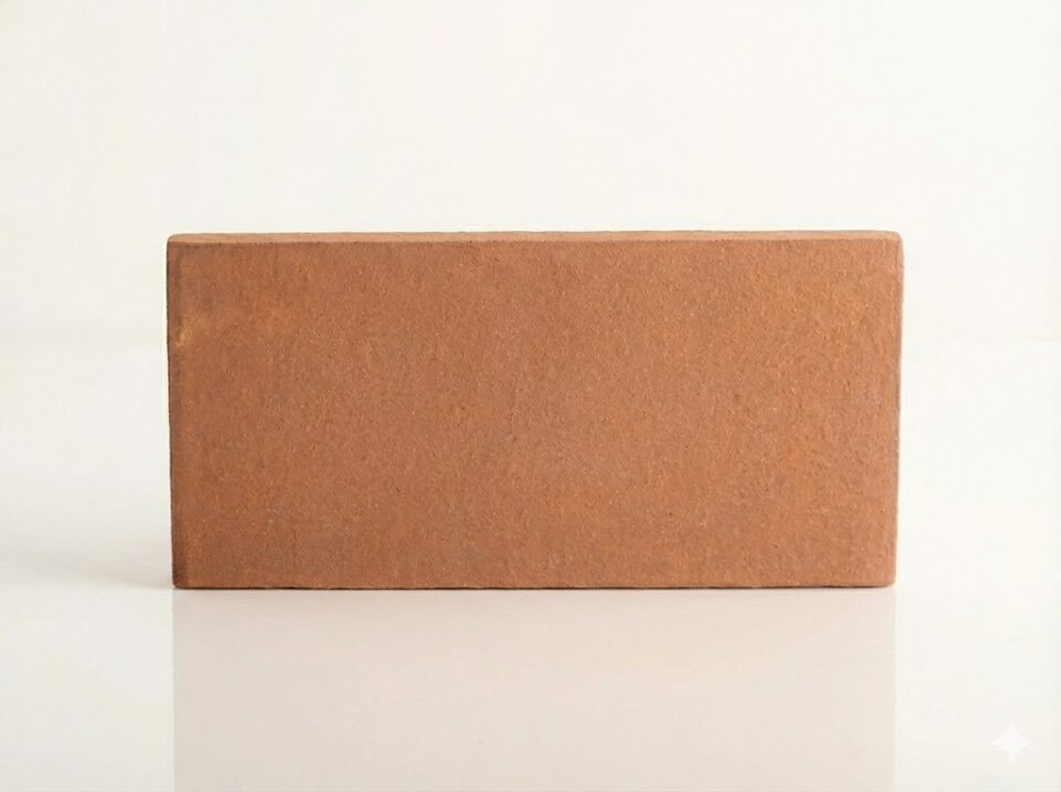 Baldosa de barro 14x28x1,8 cm color rojo