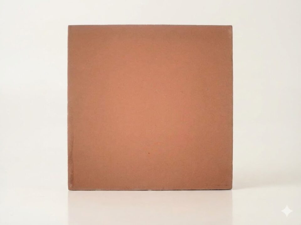 Baldosa de barro 40x40x1,8 cm color rojo