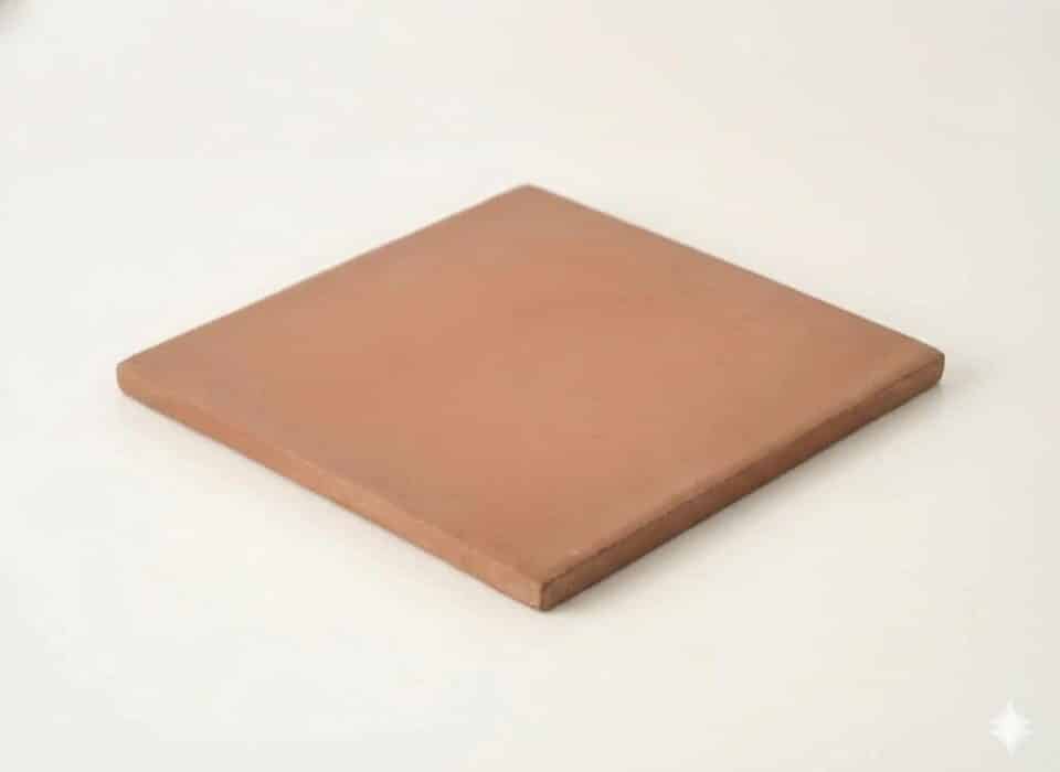 Baldosa de barro 30x30x1,8 cm color rojo