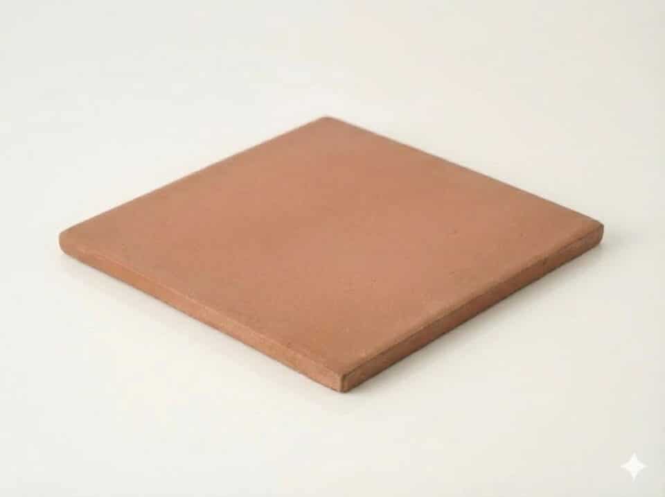 Baldosa de barro 40x40x1,8 cm color rojo
