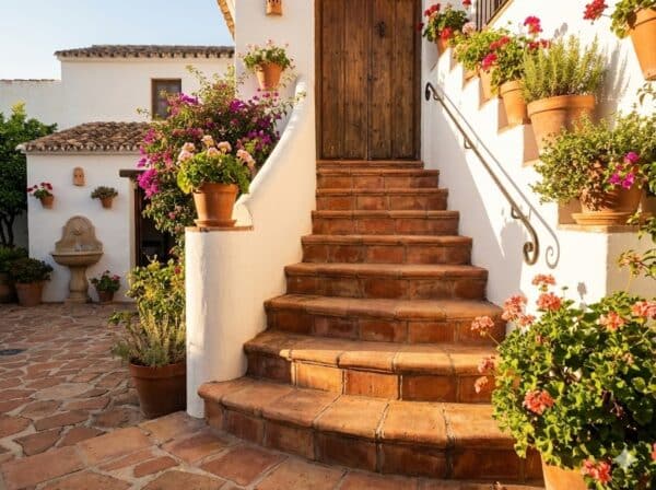 Peldaño de barro cocido 30×34 cm