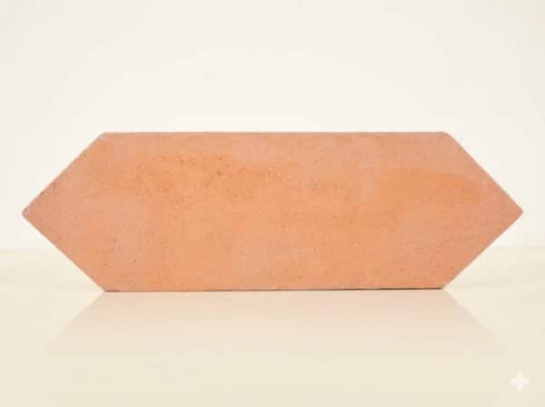 Baldosa de barro rombo 44x14x1,8 cm color arena