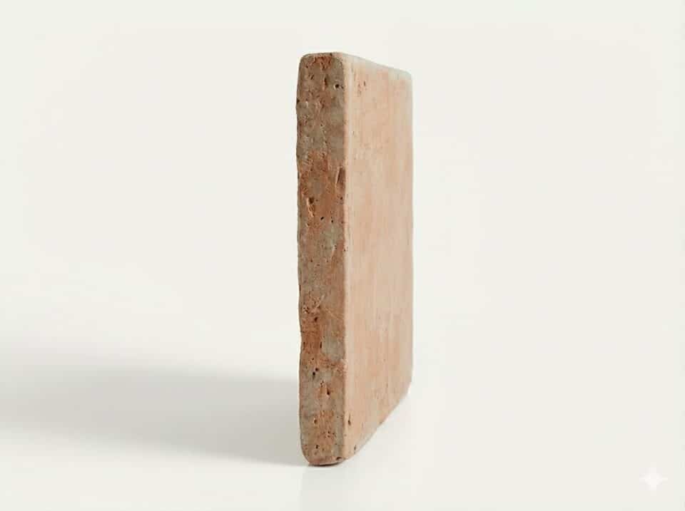 Baldosa de barro manual 15x15x1,6 cm
