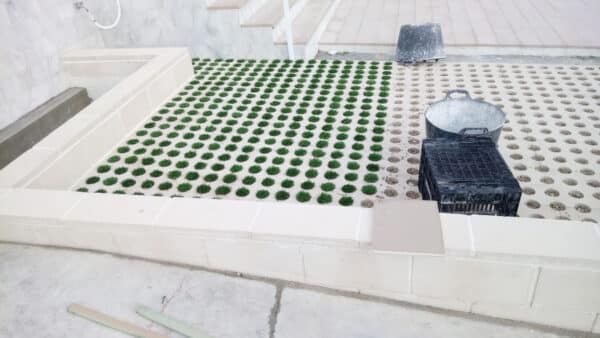 Pavicésped Oasis Celosía Jardín Blanco 60x36x8 cm Ø 7,5 cm