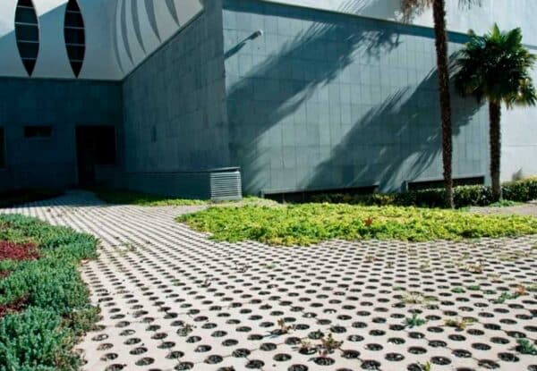 Pavicésped Oasis Celosía Jardín Blanco 60x36x8 cm Ø 7,5 cm