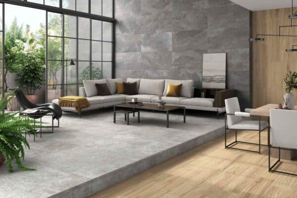 Porcelánico Plus Crassana Graphite 60×60 cm MT 20 mm Rect Antid C3